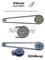 Falcon Scale Models: Chain set 1/12 scale - Honda RC211V - 3D printed parts - for Tamiya references TAM14106, TAM14107 and TAM14108 - 1 units