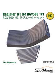Fat Frog Models: Detail 1/12 scale - Radiator set for Suzuki RGV500 1993 - 3D printed parts - for Beemax Model Kits reference BX13001