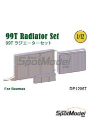 Fat Frog Models: Detalle escala 1/12 - Juego de radiadores para Lotus Honda 99T 1987 - piezas impresas en 3D - para las referencias de Beemax Model Kits BX12001, NU-12001 y  BX12001