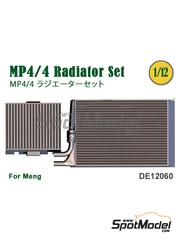 Fat Frog Models: Detalle escala 1/12 - Juego de radiadores para McLaren Honda MP4/4 (Meng) 1988 - piezas impresas en 3D - para las referencias de Meng Model RS-004 y RS-005