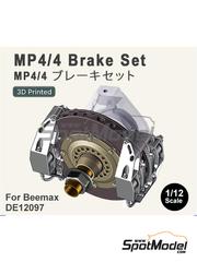 Fat Frog Models: Brakes 1/12 scale - Brake set for McLaren Honda MP4/4 (Beemax) 1988 - 3D printed parts - for Beemax Model Kits reference BX12002