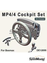 Fat Frog Models: Cockpit set 1/12 scale - McLaren Honda MP4/4 1988 - 3D printed parts - for Beemax Model Kits reference BX12002