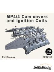 Fat Frog Models: Detail 1/12 scale - Cam covers and Ignition Coils for McLaren Honda MP4/4 1988 - 3D printed parts - for Beemax Model Kits reference BX12002