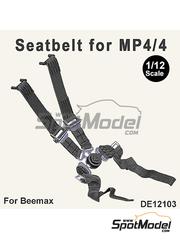 Fat Frog Models: Seatbelts 1/12 scale - McLaren Honda MP4/4 (Beemax) 1988 - 3D printed parts - for Beemax Model Kits reference BX12002 - 1 units image