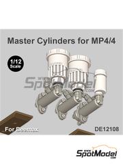 Fat Frog Models: Detalle escala 1/12 - Cilindros maestros y dep�sitos de l�quido de frenos McLaren Honda MP4/4 (Beemax) 1988 - piezas impresas en 3D - para la referencia de Beemax Model Kits BX12002