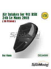 Fat Frog Models: Detail 1/24 scale - Porsche 911 991 RSR GT3 Side air intake grilles - 3D printed parts - for Nunu references PN24040, PN24049 and SOON-016 - 2 units