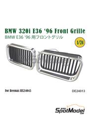 Fat Frog Models: Detail 1/24 scale - Front grille for BMW 320i E36 1996 - 3D printed parts - for Beemax Model Kits reference BX24045 image