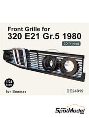 Fat Frog Models: Detail 1/24 scale - Front Grille BMW 320 E21 Turbo Group 5 1980 - 3D printed parts - for Beemax Model Kits reference BX24028