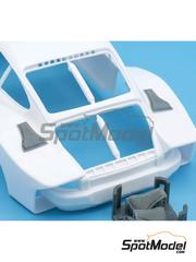 Fat Frog Models: Detail 1/24 scale - Porsche 935 Intercooler Intake Mesh - 3D printed parts - for Beemax Model Kits reference BX24036 - 2 units