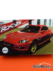 Fujimi: Car scale model kit 1/24 scale - Mazda RX-8 Type S - plastic parts, rubber parts, water slide decals, assembly instructions and painting instructions