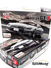 Fujimi: Car scale model kit 1/24 scale - Nissan GT-R - paint masks, plastic parts, rubber parts, water slide decals, assembly instructions and painting instructions image