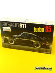 Fujimi: Car scale model kit 1/24 scale - Porsche 911 930 Turbo 1985 - plastic parts, rubber parts, water slide decals and assembly instructions