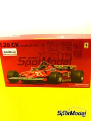 Fujimi: Car scale model kit 1/20 scale - Ferrari 126CK Scuderia Ferrari Team sponsored by Fiat #27, 28 - Gilles Villeneuve (CA), Didier Pironi (FR) - Canadian Formula 1 Grand Prix 1981