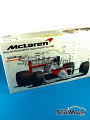 Fujimi: Car scale model kit 1/20 scale - McLaren Honda MP4/5 McLaren Racing Limited Team sponsored by Marlboro Shell #1, 2 - Ayrton Senna da Silva (BR), Alain Prost (FR) - Spanish Formula 1 Grand Prix 1989 - plastic model kit image