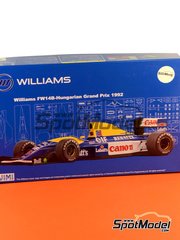 Fujimi: Car scale model kit 1/20 scale - Williams Renault FW14B Williams Grand Prix Engineering Team sponsored by Canon #5, 6 - Nigel Ernest James Mansell (GB), Riccardo Patrese (IT) - Hungarian Formula 1 Grand Prix 1992 - paint masks, plastic parts, rubber parts, water slide decals and assembly instructions image