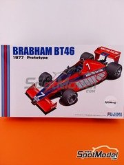 Fujimi: Car scale model kit 1/20 scale - Brabham BT46 Prototype sponsored by Martini Racing #7 1977 - photo-etched parts, plastic parts, rubber parts, water slide decals, assembly instructions and painting instructions