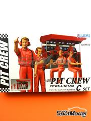Fujimi: Figures set 1/20 scale - Pit crew pitwall stand C Set - plastic parts and assembly instructions image