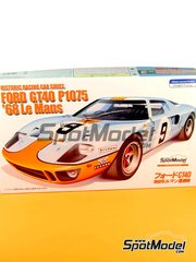 Fujimi: Car scale model kit 1/24 scale - Ford GT40 P1075 sponsored by Gulf #9 - 24 Hours Le Mans 1968
