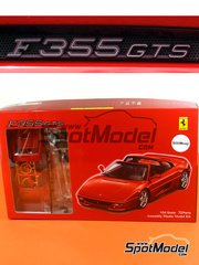 Fujimi: Car scale model kit 1/24 scale - Ferrari F355 GTS - plastic parts, rubber parts, water slide decals, assembly instructions and painting instructions image