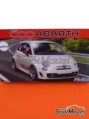 Fujimi: Car scale model kit 1/24 scale - Fiat 500 Abarth - plastic parts, rubber parts, water slide decals, assembly instructions and painting instructions