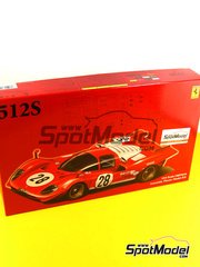 Fujimi: Car scale model kit 1/24 scale - Ferrari 512S Short Tail Scuderia Filipinetti Team #4, 23, 28