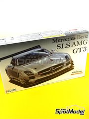 Fujimi: Car scale model kit 1/24 scale - Mercedes Benz SLS AMG GT3 - photo-etched parts, plastic parts, rubber parts, water slide decals, assembly instructions and painting instructions