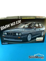 Fujimi: Car scale model kit 1/24 scale - BMW M3 E30 - plastic parts, rubber parts, water slide decals and assembly instructions image