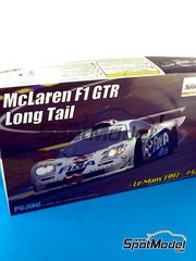 Fujimi: Car scale model kit 1/24 scale - McLaren F1 GTR Long Tail sponsored by Fina #42 - Nelson Piquet (BR) + Jyrki Juhani 'JJ Lehto' Jarvilehto (FI) + Steve Soper (GB) - 24 Hours Le Mans 1997 - plastic model kit image