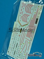 Fujimi: Pieza de reemplazo escala 1/24 - Lamborghini Veneno: Calcas y mscaras - mscaras de pintura y calcas de agua - para las referencias de Fujimi FJ12583, 125831, RS-01, RS-1, FJ125831, 12583, RS-01 y RS-1