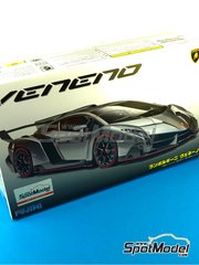 Fujimi: Car scale model kit 1/24 scale - Lamborghini Veneno - plastic parts, rubber parts, water slide decals and assembly instructions image