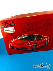 Fujimi: Car scale model kit 1/24 scale - Ferrari 430 Scuderia - paint masks, photo-etched parts, plastic parts, rubber parts, water slide decals, assembly instructions and painting instructions image
