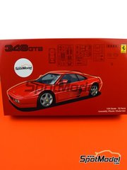 Fujimi: Car scale model kit 1/24 scale - Ferrari 348GTB - plastic parts, rubber parts, water slide decals, assembly instructions and painting instructions image