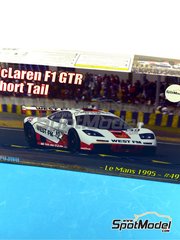 Fujimi: Car scale model kit 1/24 scale - McLaren F1 GTR Short Tail sponsored by West FM #49 - 24 Hours Le Mans 1995 - plastic model kit image