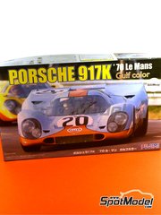 Fujimi: Car scale model kit 1/24 scale - Porsche 917K sponsored by Gulf #20 - Joseph 'Jo' Siffert (CH) + Brian Redman (GB) - 24 Hours Le Mans 1970 - plastic parts, rubber parts, water slide decals and assembly instructions