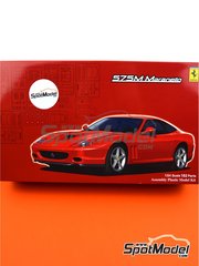 Fujimi: Car scale model kit 1/24 scale - Ferrari 575M/ 550 Maranello - plastic parts, rubber parts, water slide decals, assembly instructions and painting instructions image