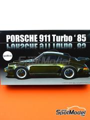 Fujimi: Car scale model kit 1/24 scale - Porsche 911 930 Turbo 1985 - plastic parts, rubber parts, water slide decals and assembly instructions