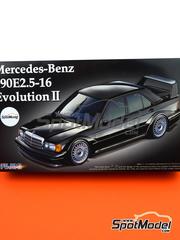 Fujimi: Car scale model kit 1/24 scale - Mercedes Benz 190E 2.5-16 Evolution II - metal parts, plastic parts, rubber parts, water slide decals, assembly instructions and painting instructions