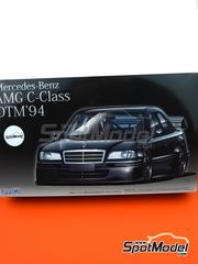 Fujimi: Car scale model kit 1/24 scale - Mercedes-Benz AMG C-Class DTM 1994 - plastic parts, rubber parts, water slide decals, assembly instructions and painting instructions
