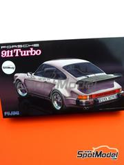 Fujimi: Car scale model kit 1/24 scale - Porsche 911 930 Turbo 1985 - plastic parts, rubber parts, water slide decals, assembly instructions and painting instructions