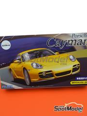 Fujimi: Car scale model kit 1/24 scale - Porsche Cayman - paint masks, plastic parts, rubber parts, water slide decals, assembly instructions and painting instructions