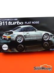 Fujimi: Car scale model kit 1/24 scale - Porsche 911 Turbo Flat Nose - plastic parts, rubber parts, water slide decals, assembly instructions and painting instructions