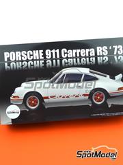 Fujimi: Car scale model kit 1/24 scale - Porsche 911 Carrera RS 2.7 1973 - plastic parts, rubber parts, water slide decals, assembly instructions and painting instructions