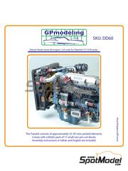 GPmodeling: Motor escala 1/24 - Peterbilt Detroit Disel Serie 60 - piezas impresas en 3D y calcas de agua fabricadas con tecnologa digital - para las referencias de Italeri 3857, 3894, 740 y 746, o las referencias de Revell REV07527 y 7527