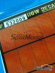 HGW: Decals 1/32 scale - Dark wood on transparent base - A4 side