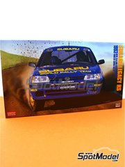 Hasegawa: Car scale model kit 1/24 scale - Subaru Legacy RS Subaru Rally Europe Team #7, 8 - Colin McRae (GB) + Derek Ringer (GB) - New Zealand Rally, Tour de Corse 1993 - photo-etched parts, plastic parts, rubber parts, water slide decals, other materials, assembly instructions and painting instructions image
