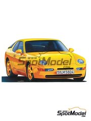 Hasegawa: Car scale model kit 1/24 scale - Porsche 968 Club Sport - plastic parts, rubber parts, water slide decals and assembly instructions image
