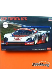 Hasegawa: Car scale model kit 1/24 scale - Toyota 87C Group C Auto Beaurex Motorsport Team #3 - Steven Andskar (SE) + Andrew Gilbert-Scott (GB) - All Japan Sport Prototype Championship (JSPC) 1988 - plastic parts, rubber parts, water slide decals, assembly instructions and painting instructions image