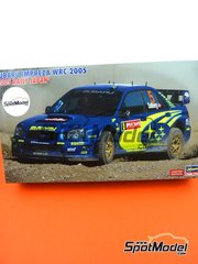 Hasegawa: Car scale model kit 1/24 scale - Subaru Impreza WRC Subaru World Rally Team Team #5, 6 - Petter Solberg (NO) + Phil Mills (GB), Chris Atkinson (AU) + Glenn Macneall (AU) - Japan Rally 2005 - paint masks, plastic parts, rubber parts, water slide decals, assembly instructions and painting instructions image