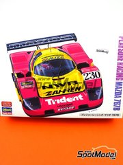 Hasegawa: Car scale model kit 1/24 scale - Mazda 767B sponsored by NWB Playsure Racing #230 - All Japan Sport Prototype Championship (JSPC) 1992 - plastic parts, rubber parts, water slide decals and assembly instructions image