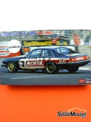 Hasegawa: Car scale model kit 1/24 scale - Jaguar XJ-S H.E. Group A sponsored by Tom Walkinshaw Racing TWR Motul #3, 4 - Tom Walkinshaw (GB) - European Touring Car Championship ETCC 1982 - photo-etched parts, plastic parts, rubber parts, seatbelt fabric, water slide decals, assembly instructions and painting instructions image
